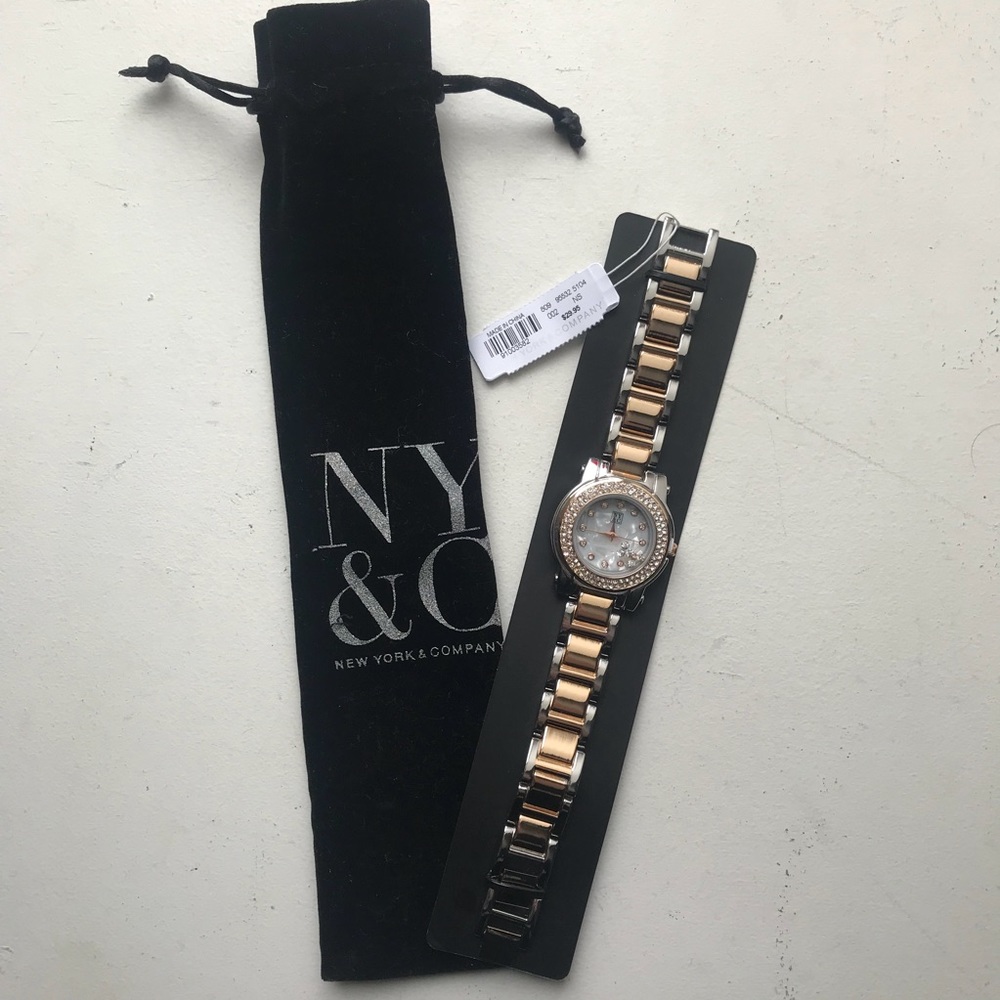 New York and Company two-tone watch